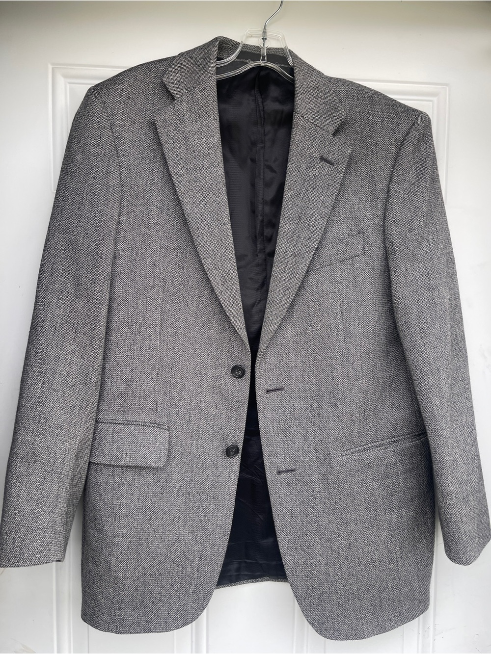 Vintage Marks & Spencer Men's Grey Blazer size 38R - Pure Wool